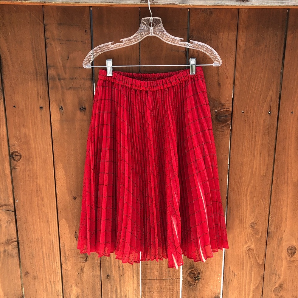 ELLE Red Polka Dot Skirt